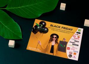creation flyer black friday parc des bouchardes 71000 crêches sur saone zone commerciale patricia foillard agence saori