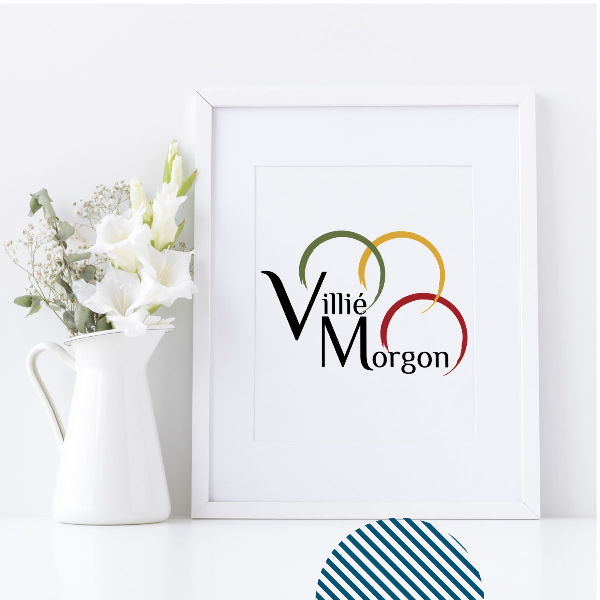 création logo mairie de villie-morgon - beaujolais rhone 69